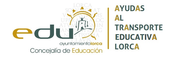 AYUDAS DE TRANSPORTE ALUMNADO PEDAN�AS DE LORCA DE BACHILLERATO Y CICLOS FORMATIVOS: PERIODO ENERO JUNIO 2026 